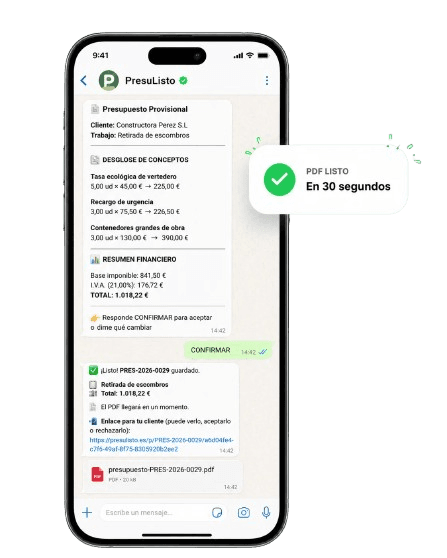 Programa para presupuestar
